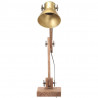Industrialna lampa stołowa, mosiężna, okrągła, 58x18x90 cm, E27