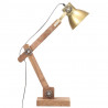 Industrialna lampa stołowa, mosiężna, okrągła, 58x18x90 cm, E27