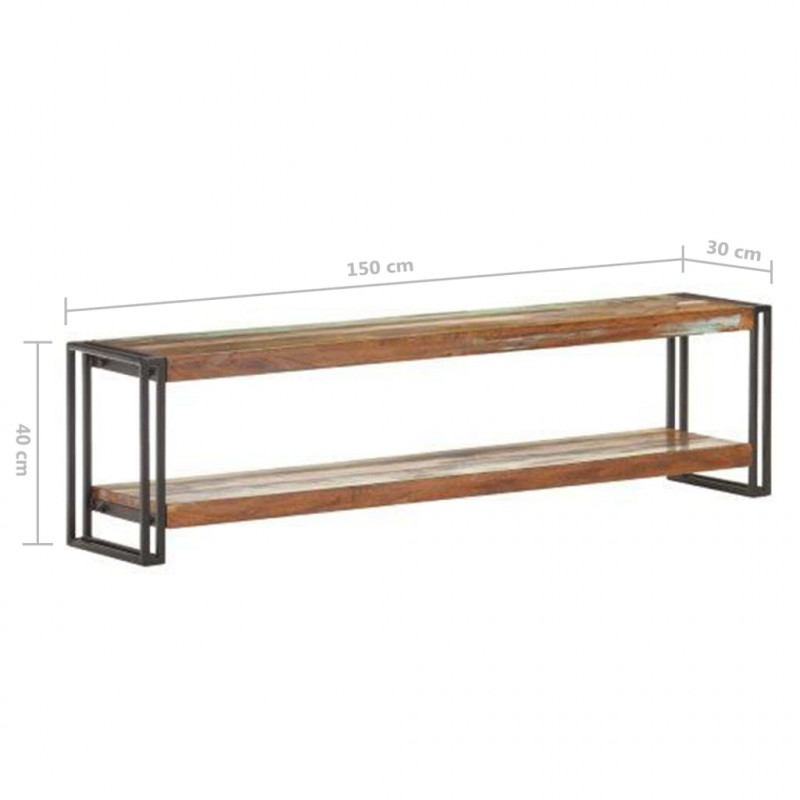 Szafka pod telewizor, 150x30x40 cm, lite drewno z odzysku