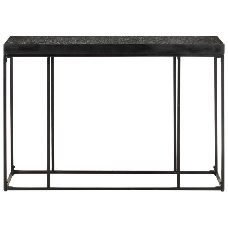 Stolik konsola, czarny, 110x35x76 cm, drewno akacjowe i mango