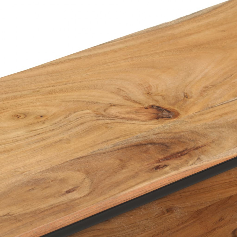 Szafka pod TV, 130 x 30 x 45 cm, lite drewno akacjowe