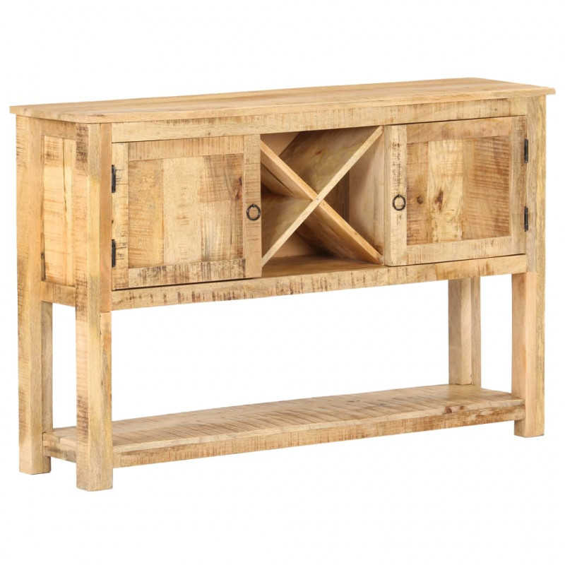 Komoda, 120x30x76 cm, surowe drewno mango