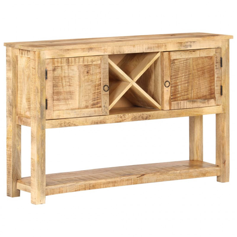 Komoda, 120x30x76 cm, surowe drewno mango