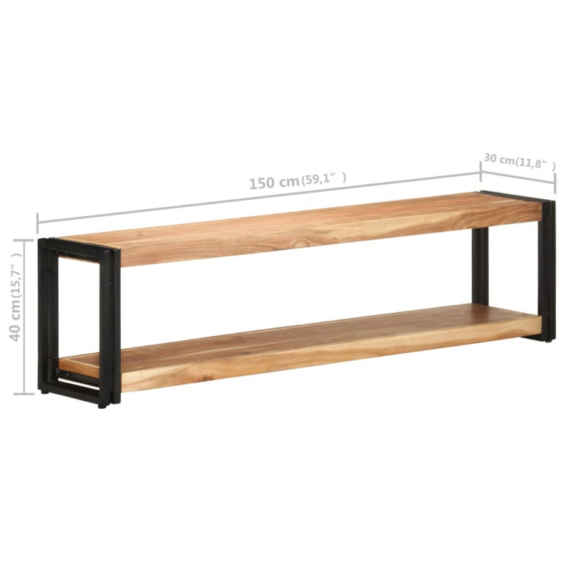 Szafka pod telewizor, 150x30x40 cm, lite drewno akacjowe