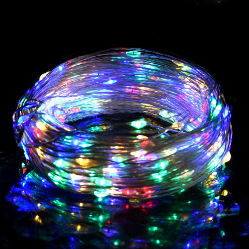 Lampki świąteczne, 40 m, 400 kolorowych diod LED, 8 funkcji