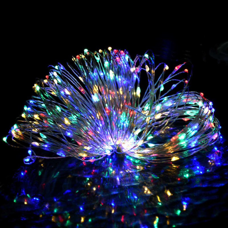 Lampki świąteczne, 40 m, 400 kolorowych diod LED, 8 funkcji
