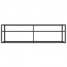 Szafka pod TV, czarny marmur, 140x40x40,5 cm, szkło hartowane