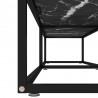 Szafka pod TV, czarny marmur, 200x40x40,5 cm, szkło hartowane