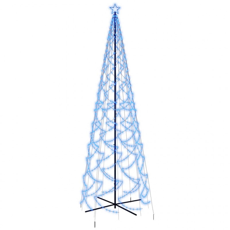 Choinka stożkowa, 1400 niebieskich diod LED, 160x500 cm