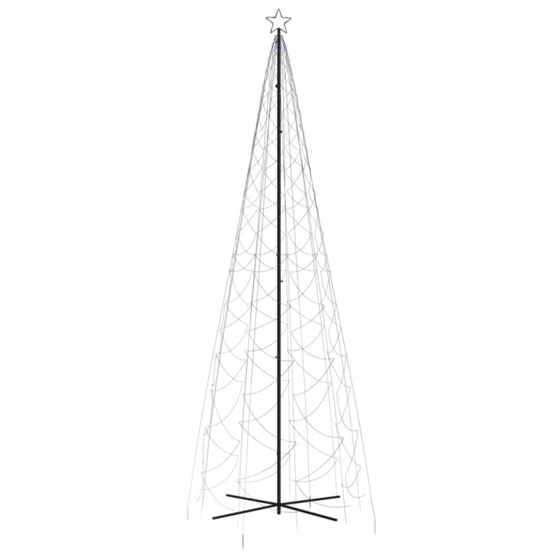 Choinka stożkowa, 1400 niebieskich diod LED, 160x500 cm
