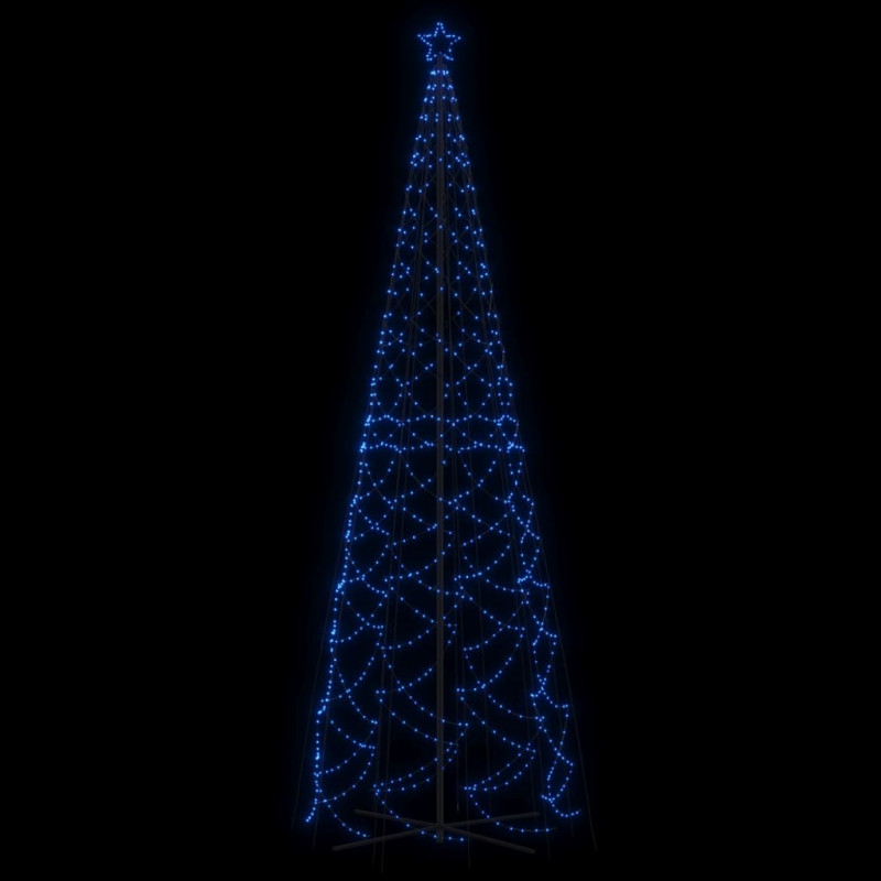 Choinka stożkowa, 1400 niebieskich diod LED, 160x500 cm