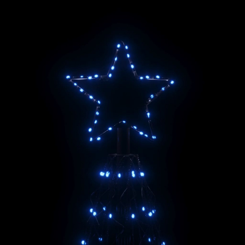 Choinka stożkowa, 1400 niebieskich diod LED, 160x500 cm