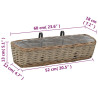 Donice balkonowe, 2 szt., wiklina z wyściółką z PE, 60 cm