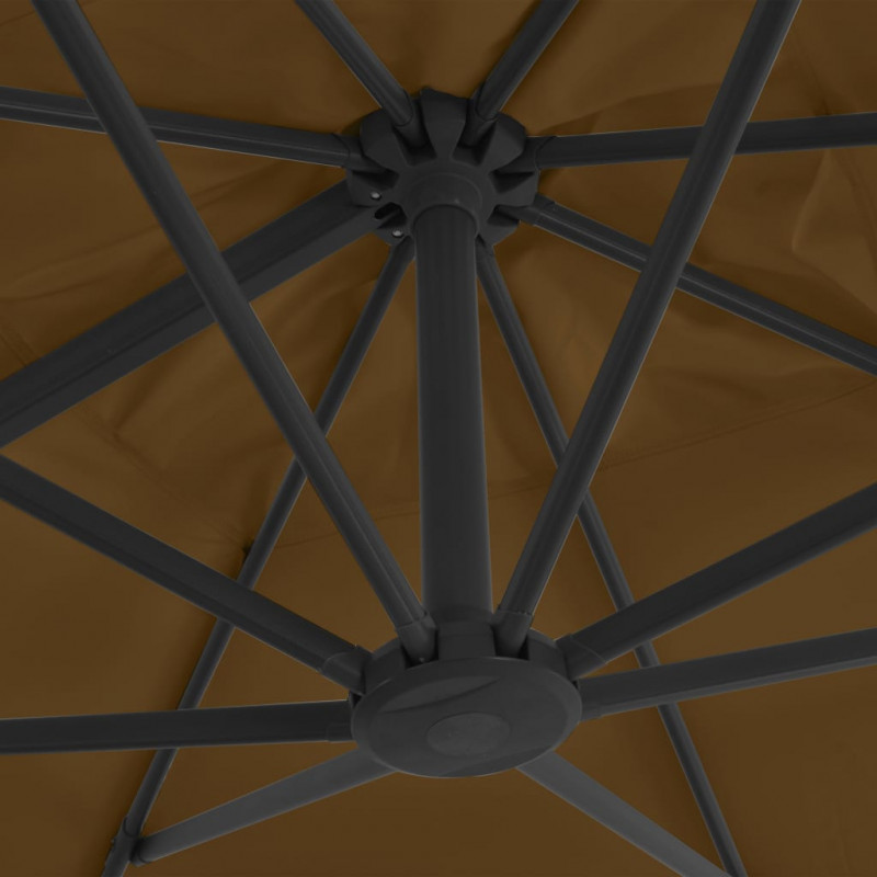 Parasol ogrodowy z przenośną podstawą, taupe