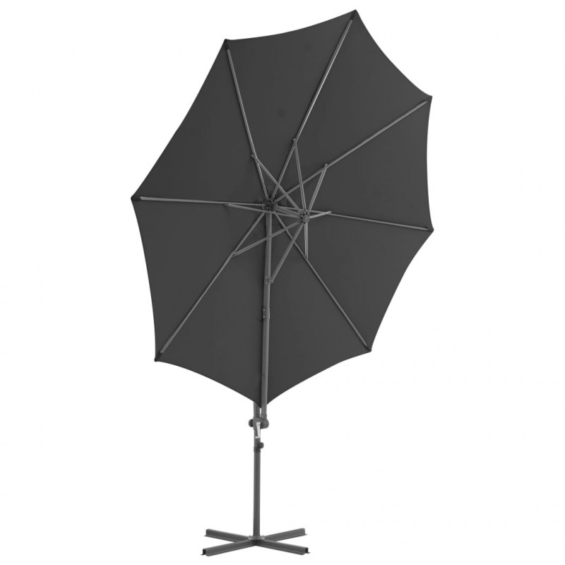 Parasol ogrodowy z przenośną podstawą, antracytowy