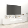 Szafka TV z oświetleniem LED, biel z połyskiem, 200x35x40 cm
