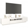 Szafka TV z oświetleniem LED, biel z połyskiem, 200x35x40 cm
