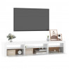 Szafka pod TV z oświetleniem LED, biała, 195x35x40 cm