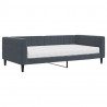Sofa z materacem do spania, ciemnoszara, 100x200 cm, aksamit