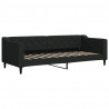 Sofa z materacem do spania, czarna, 80x200 cm, tkanina