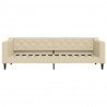 Sofa z materacem do spania, kremowa, 80x200 cm, tkanina