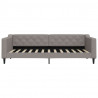 Sofa z materacem do spania, kolor taupe, 90x200 cm, tkanina