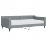 Sofa z materacem do spania, jasnoszara, 100x200 cm, tkanina