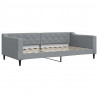 Sofa z materacem do spania, jasnoszara, 100x200 cm, tkanina