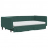 Sofa rozsuwana z szufladami, ciemnozielona, 100x200 cm, aksamit