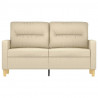 2-osobowa sofa, kremowa, 120 cm, tapicerowana tkaniną