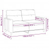 2-osobowa sofa, kremowa, 120 cm, tapicerowana tkaniną