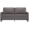 2-osobowa sofa, szary, 140 cm, sztuczna skóra