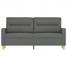 Sofa 2-osobowa, ciemnoszara, 140 cm, tapicerowana tkaniną
