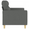 Sofa 2-osobowa, ciemnoszara, 140 cm, tapicerowana tkaniną