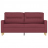 Sofa 2-osobowa, winna czerwień, 140 cm, tapicerowana tkaniną