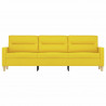 Sofa 3-osobowa, jasnożółta, 180 cm, tapicerowana tkaniną
