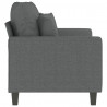 Sofa 2-osobowa, ciemnoszara, 120 cm, tapicerowana tkaniną
