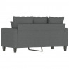 Sofa 2-osobowa, ciemnoszara, 120 cm, tapicerowana tkaniną