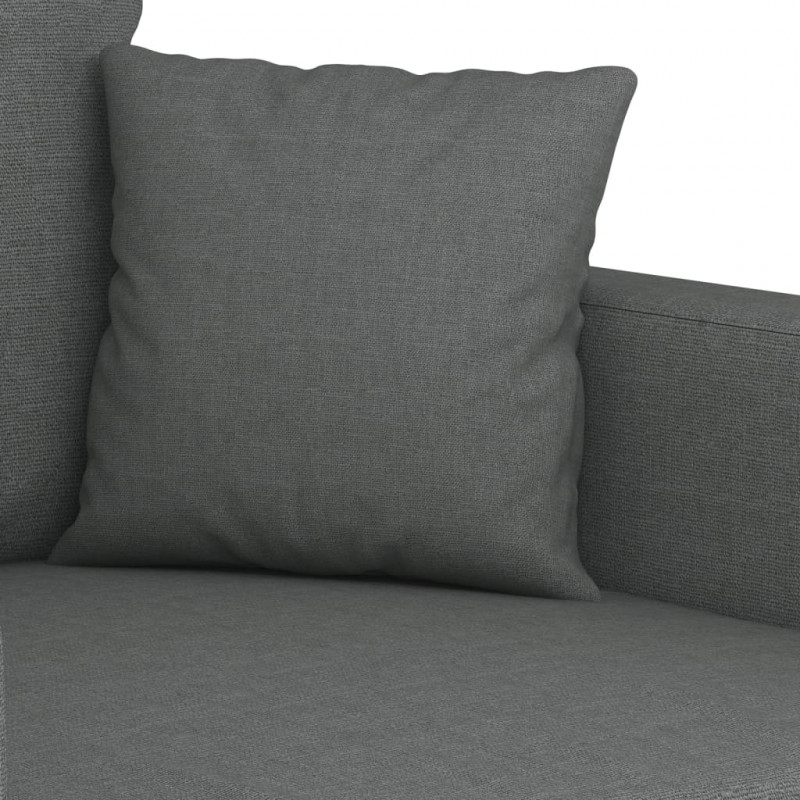 Sofa 2-osobowa, ciemnoszara, 120 cm, tapicerowana tkaniną