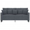 Sofa 2-osobowa, ciemnoszary, 140 cm, tapicerowana aksamitem