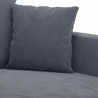 Sofa 2-osobowa, ciemnoszary, 140 cm, tapicerowana aksamitem