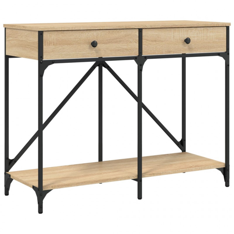 Stolik konsolowy, dąb sonoma, 100x39x78,5 cm
