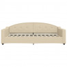 Sofa z materacem do spania, kremowa, 100x200 cm, tkanina