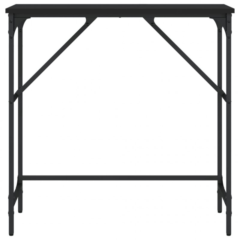 Stolik konsolowy, czarny, 75x32x75 cm, materiał drewnopochodny