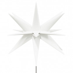 Ozdoby świetlne LED z prętami, składane, 3 szt., białe, 35 cm