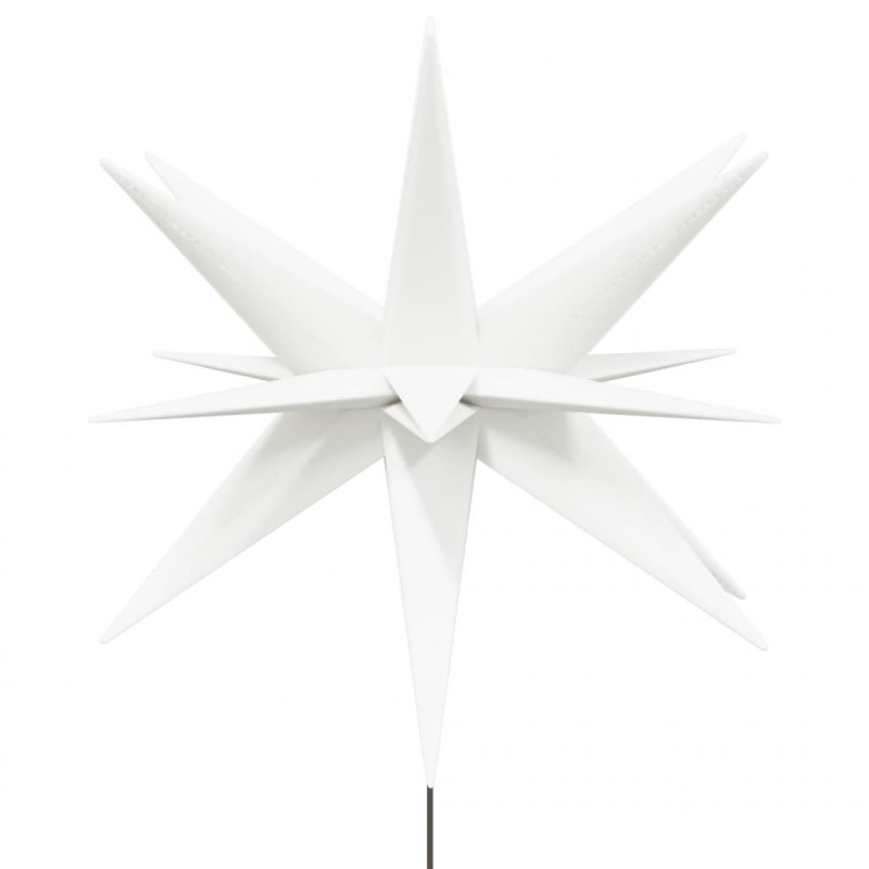 Ozdoby świetlne LED z prętami, składane, 3 szt., białe, 35 cm