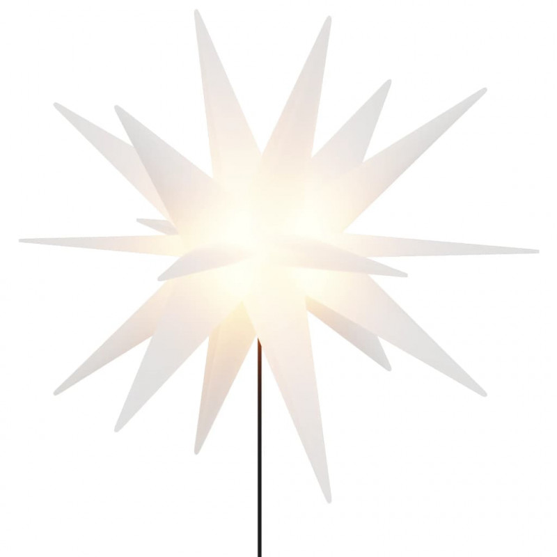 Ozdoby świetlne LED z prętami, składane, 3 szt., białe, 35 cm