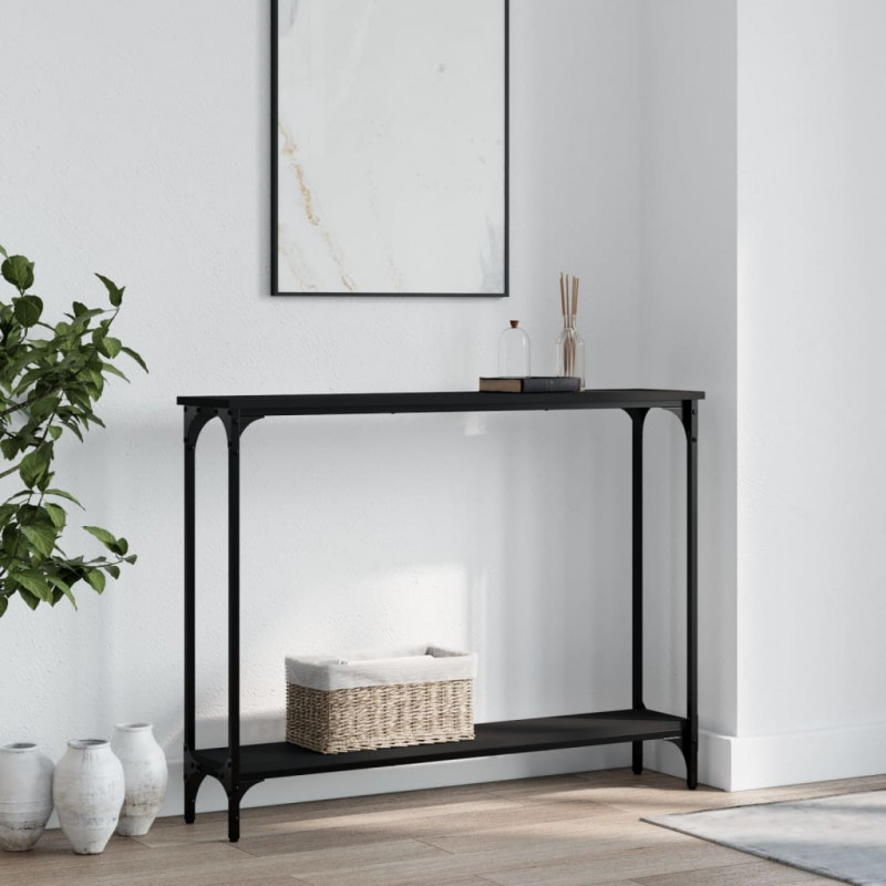 Stolik konsolowy, czarny, 100x22,5x75 cm