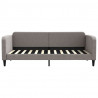 Sofa z materacem do spania, kolor taupe, 90x200 cm, tkanina