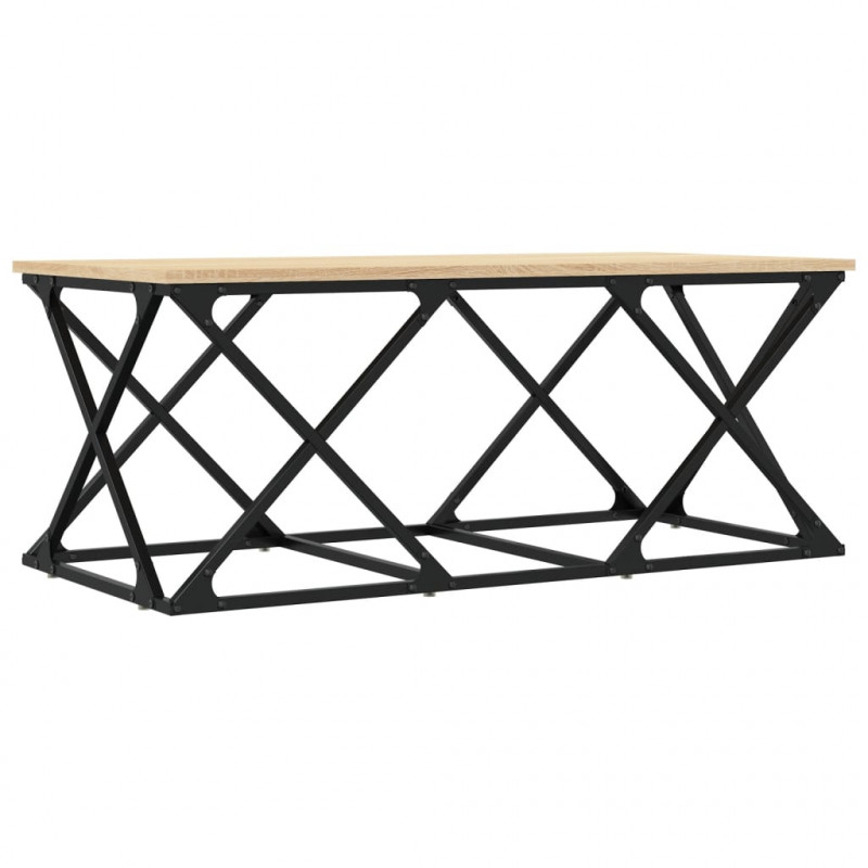 Stolik kawowy, dąb sonoma, 100x49x40cm, materiał drewnopochodny